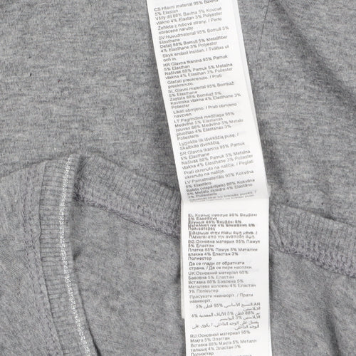 Decathlon Women Grey Long Sleeve Basic T-Shirt Size S