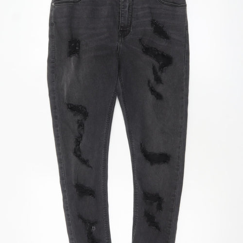 ASOS Men's Black Distressed Skinny Jeans 32W 32L Slim Fit Denim