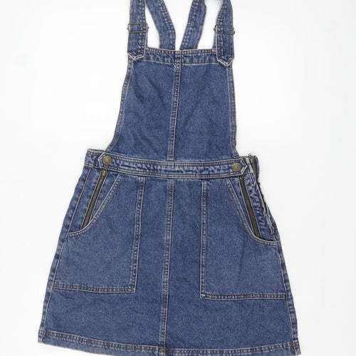 Cooperative Women’s Blue Denim Pinafore Dress M Short Casual