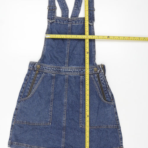 Cooperative Women’s Blue Denim Pinafore Dress M Short Casual