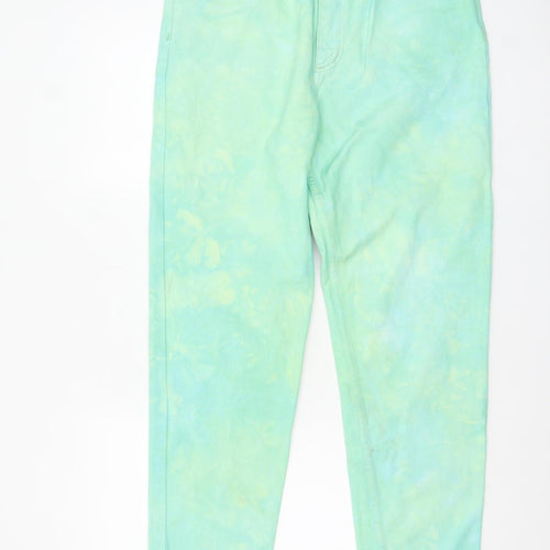 Universal Womens Green Mom Jeans Size 16 High Rise Cotton Denim