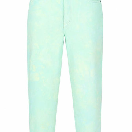 Universal Womens Green Mom Jeans Size 16 High Rise Cotton Denim