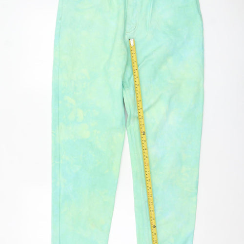 Universal Womens Green Mom Jeans Size 16 High Rise Cotton Denim