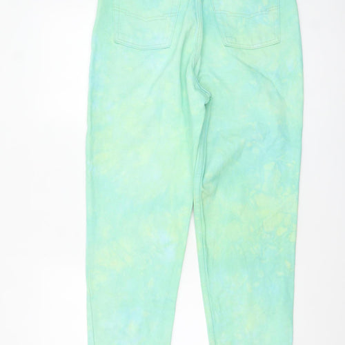 Universal Womens Green Mom Jeans Size 16 High Rise Cotton Denim
