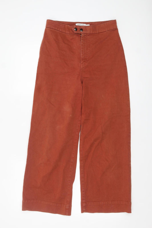 & Other Stories Women Brown Wide-Leg High Rise Stretch Jeans Size 12