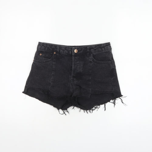 H&M Divided Women's Black Denim Cut-Off Shorts Size 8