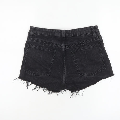 H&M Divided Women's Black Denim Cut-Off Shorts Size 8