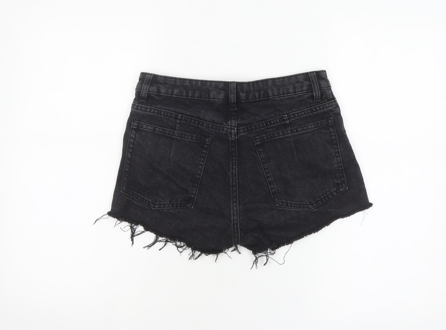 H&M Divided Women's Black Denim Cut-Off Shorts Size 8