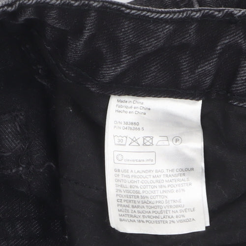 H&M Divided Women's Black Denim Cut-Off Shorts Size 8