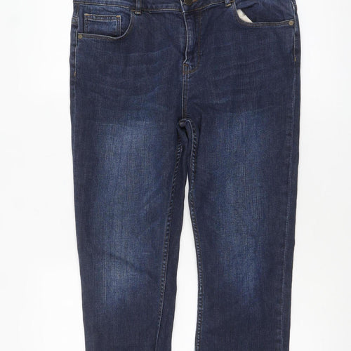 FatFace Womens Blue Capri Jeans Size 12 Regular Denim Stretch