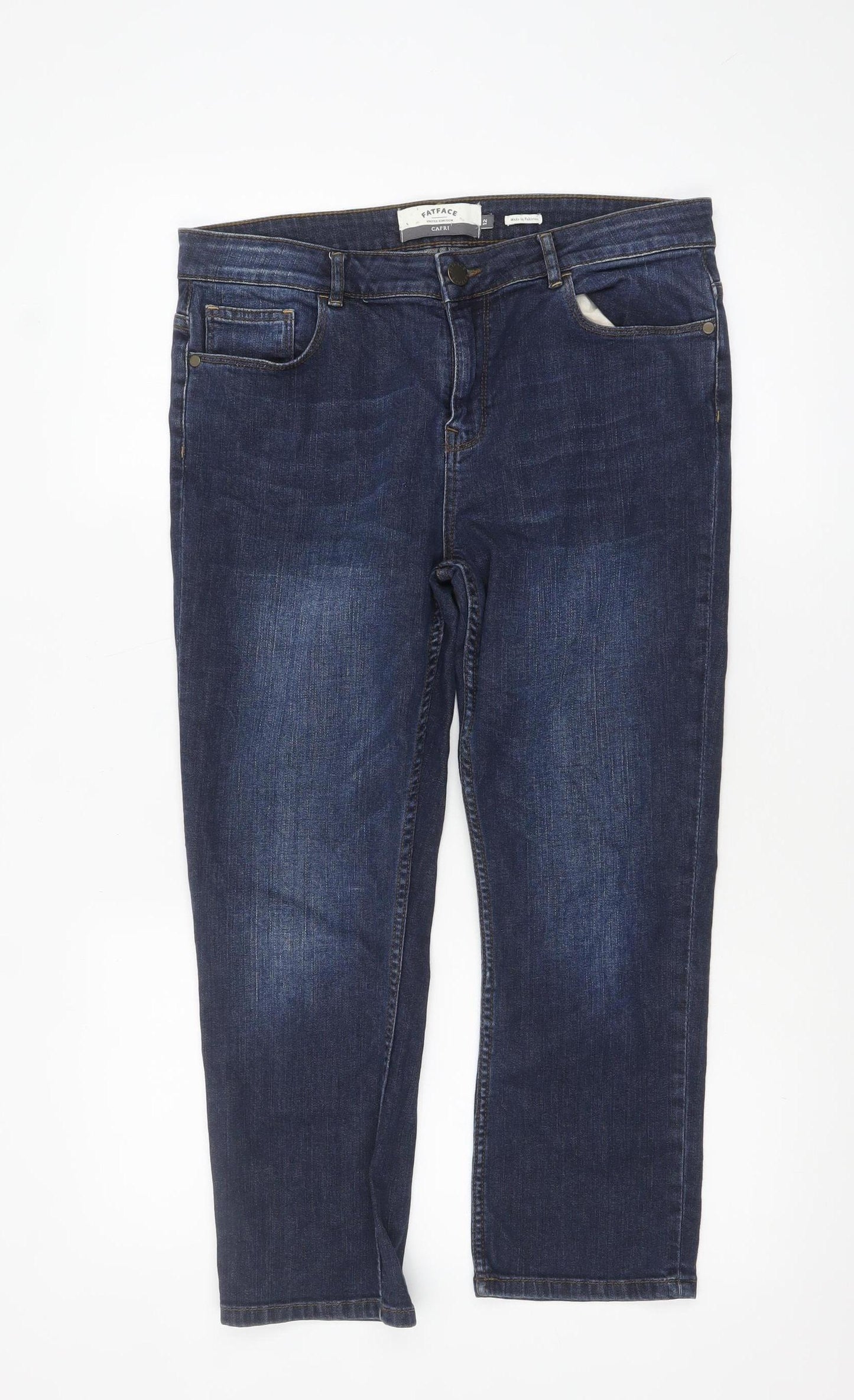 FatFace Womens Blue Capri Jeans Size 12 Regular Denim Stretch