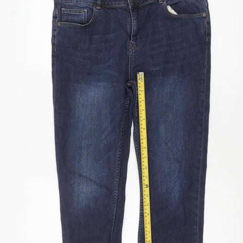 FatFace Womens Blue Capri Jeans Size 12 Regular Denim Stretch