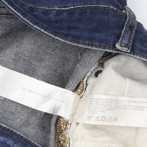 FatFace Womens Blue Capri Jeans Size 12 Regular Denim Stretch
