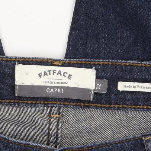 FatFace Womens Blue Capri Jeans Size 12 Regular Denim Stretch