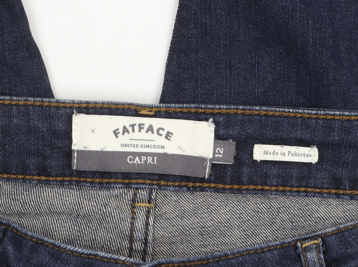 FatFace Womens Blue Capri Jeans Size 12 Regular Denim Stretch