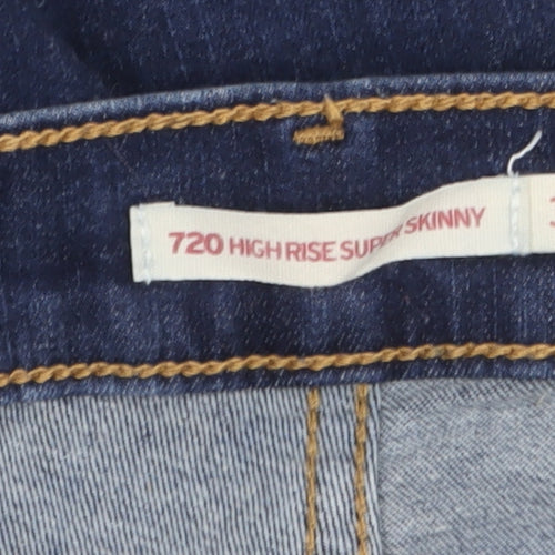 Levi's Women Blue 720 High Rise Super Skinny Stretch Jeans Size 33
