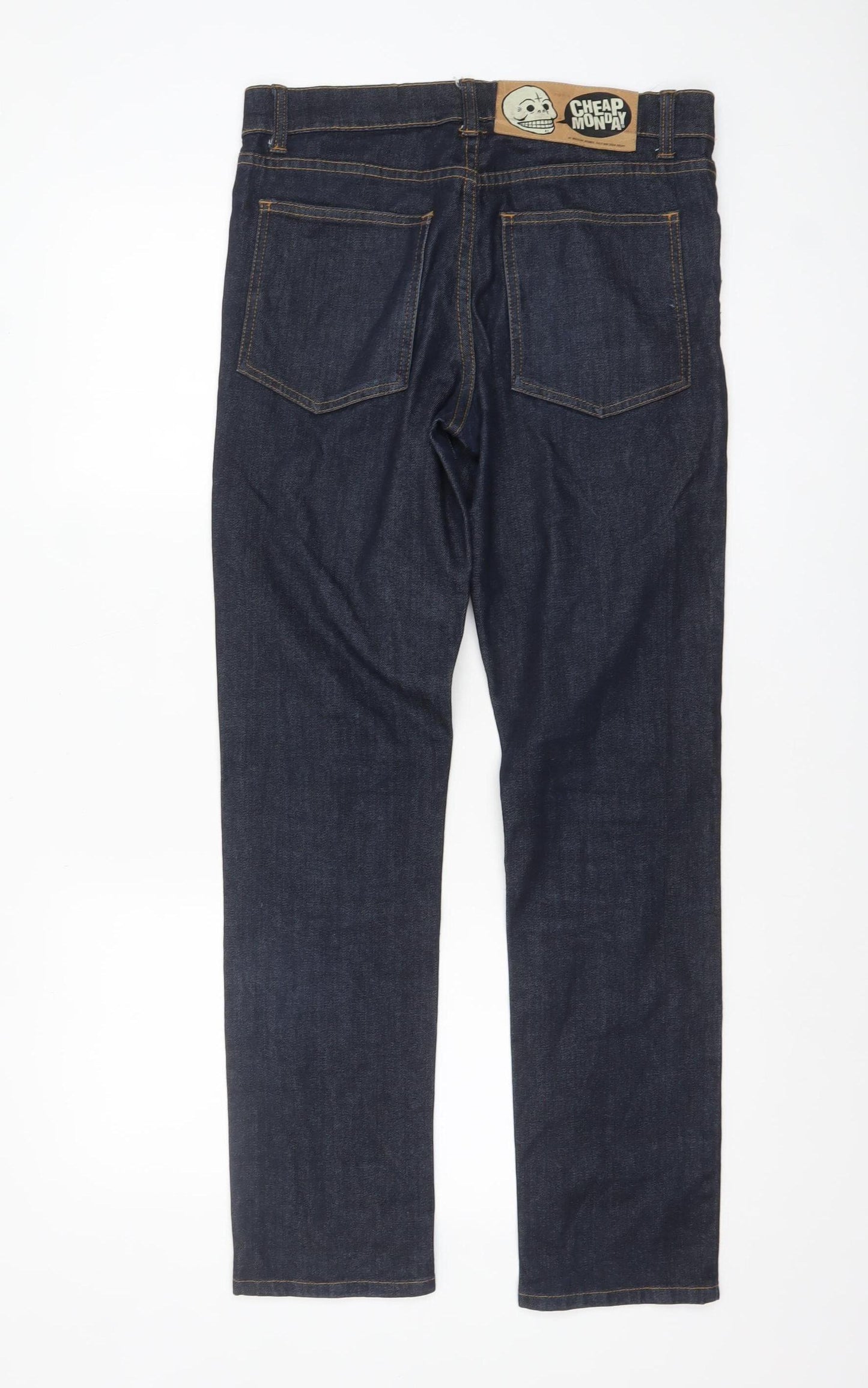Cheap Monday Men's Blue Slim Straight Leg Jeans 31x32 Denim
