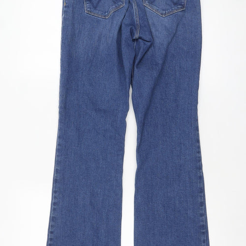 Wrangler Women's Blue Flared Jeans Size 10 Regular Mid Rise Denim