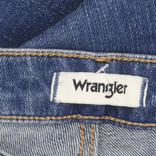 Wrangler Women's Blue Flared Jeans Size 10 Regular Mid Rise Denim