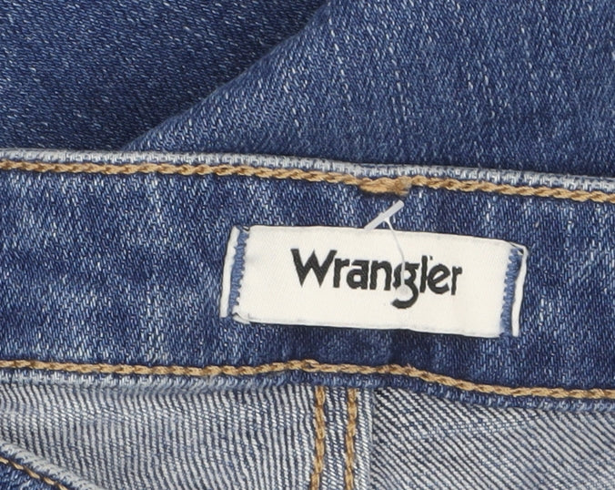 Wrangler Women's Blue Flared Jeans Size 10 Regular Mid Rise Denim