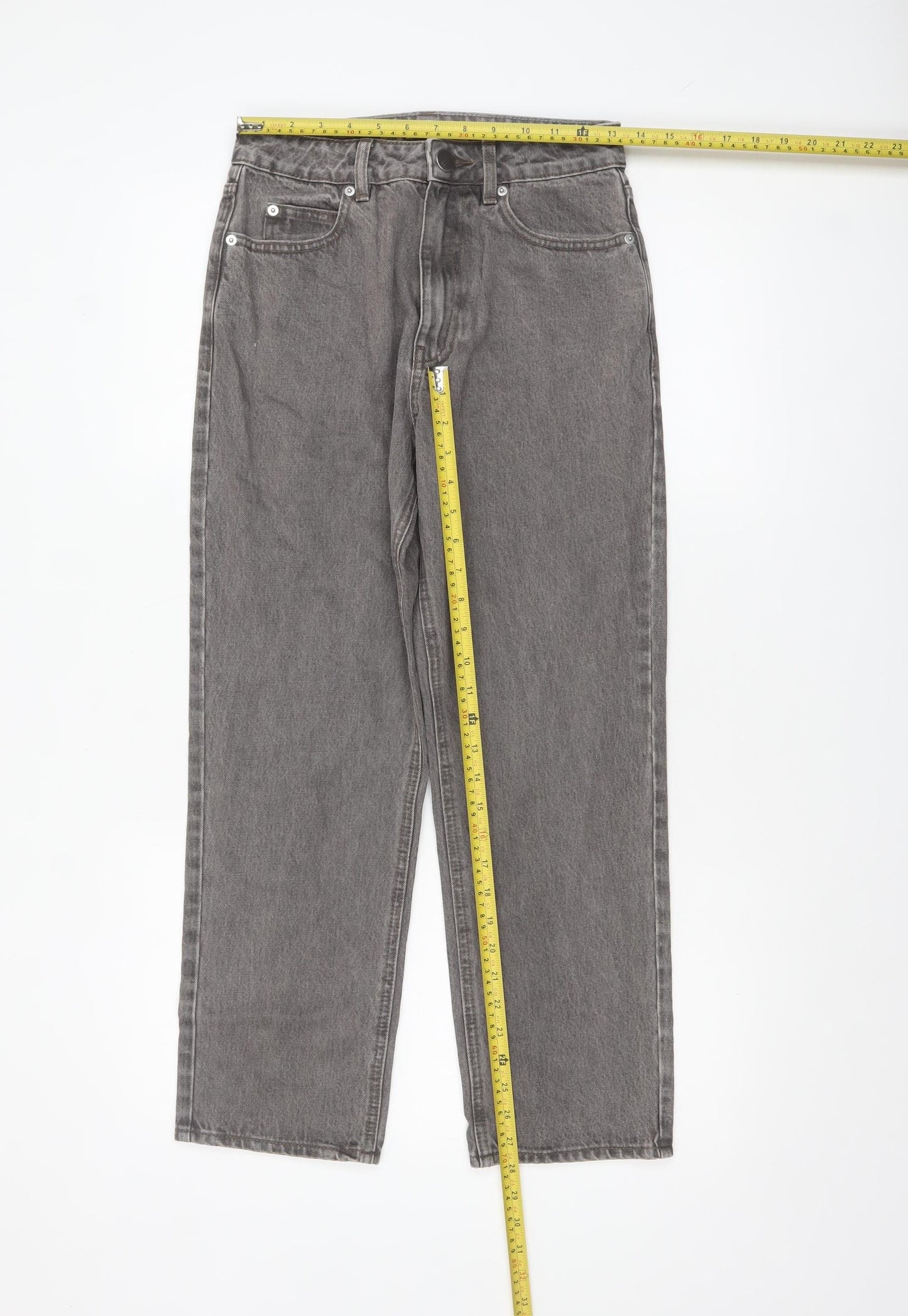 ASOS Women’s Grey Straight Leg High Rise Denim Jeans Size 8