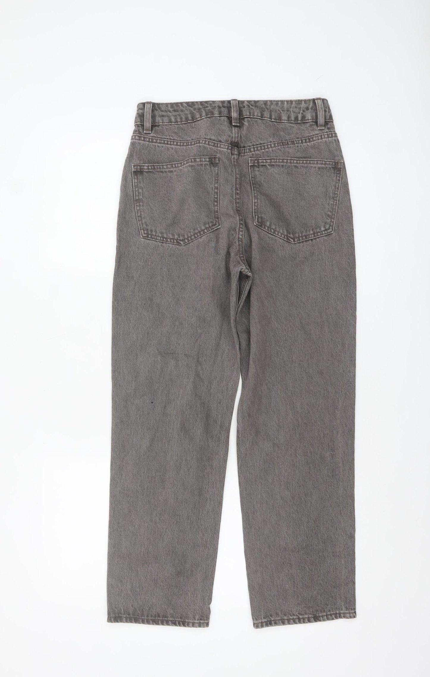 ASOS Women’s Grey Straight Leg High Rise Denim Jeans Size 8