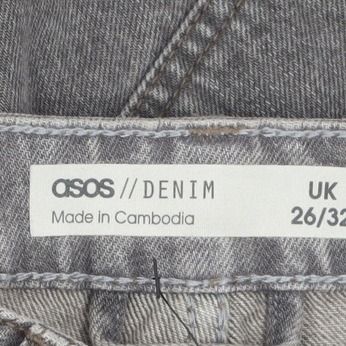 ASOS Women’s Grey Straight Leg High Rise Denim Jeans Size 8