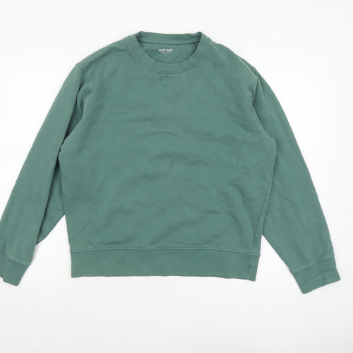 John Lewis Anyday Men’s Green Cotton Crew Neck Sweatshirt Size L