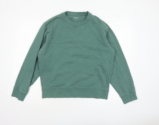 John Lewis Anyday Men’s Green Cotton Crew Neck Sweatshirt Size L
