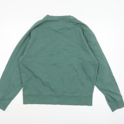 John Lewis Anyday Men’s Green Cotton Crew Neck Sweatshirt Size L
