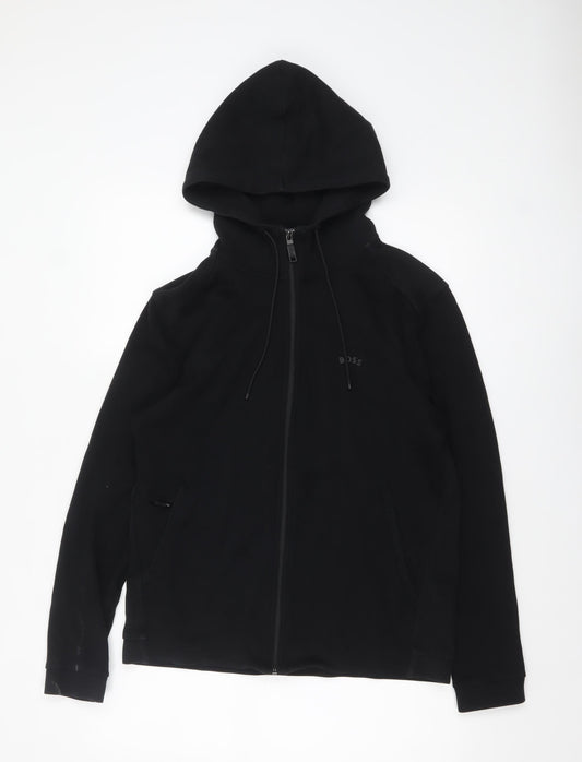 BOSS Men's Black Full Zip Hoodie Size S Regular Fit