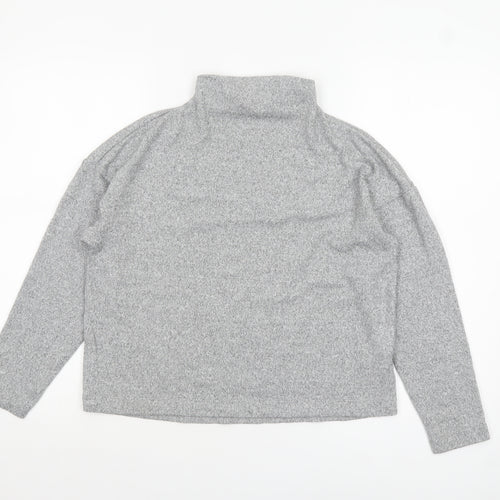 Uniqlo Women Grey Roll Neck Long Sleeve Knit Top Size S