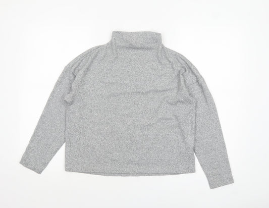 Uniqlo Women Grey Roll Neck Long Sleeve Knit Top Size S