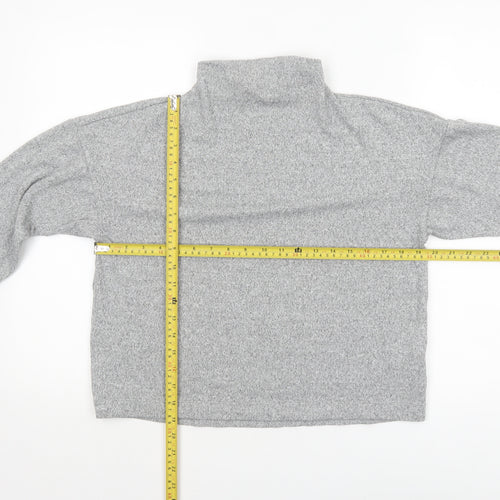 Uniqlo Women Grey Roll Neck Long Sleeve Knit Top Size S