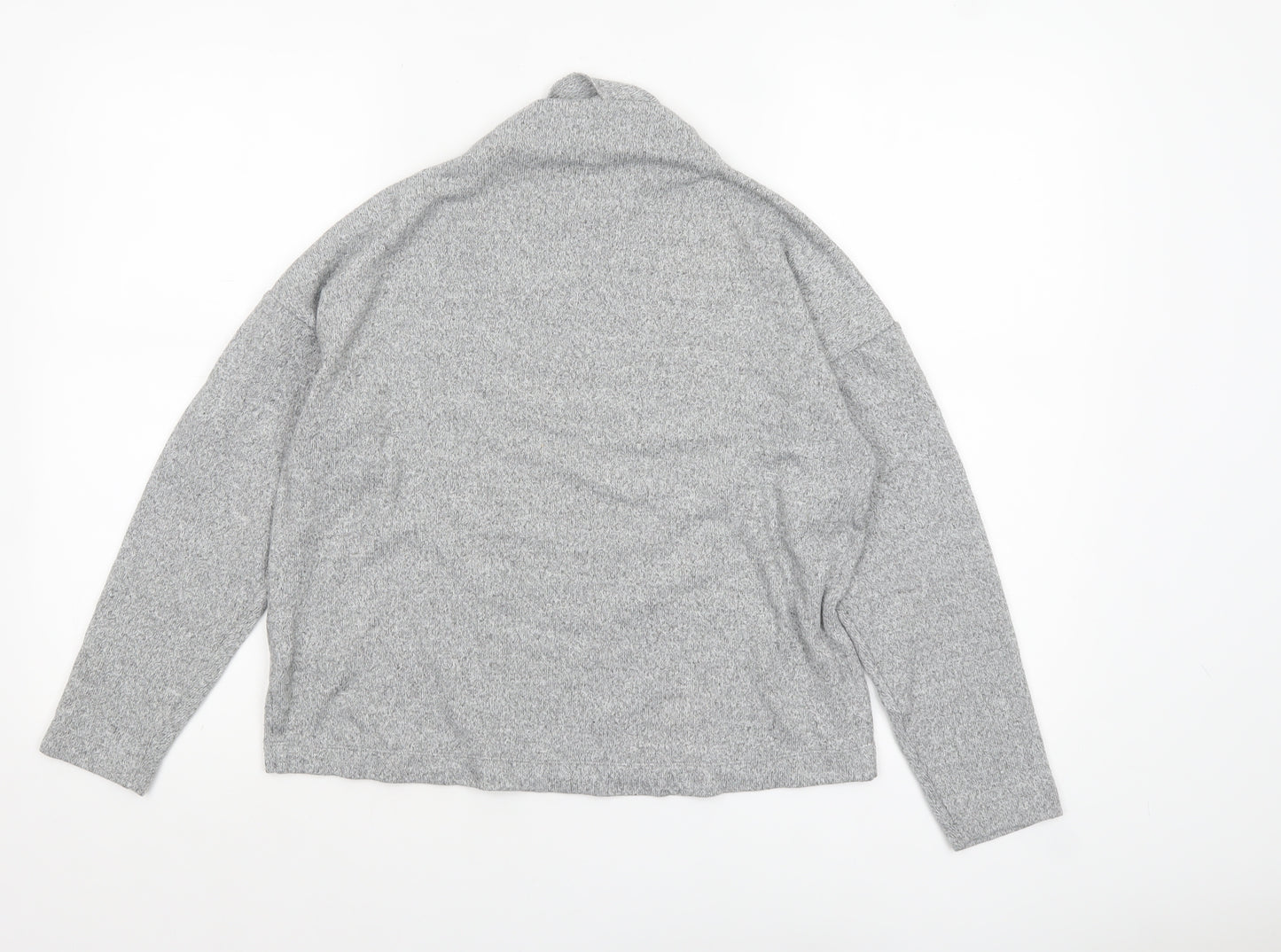 Uniqlo Women Grey Roll Neck Long Sleeve Knit Top Size S