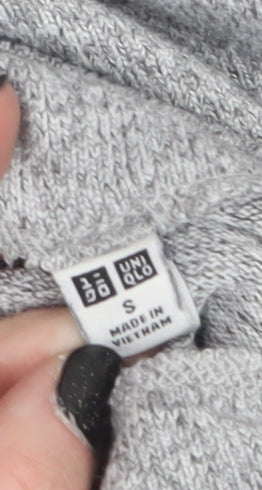 Uniqlo Women Grey Roll Neck Long Sleeve Knit Top Size S