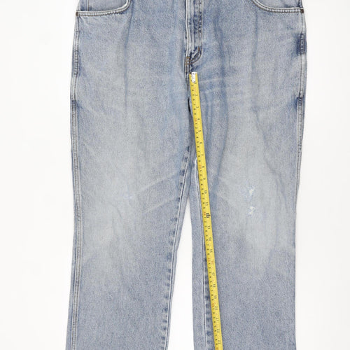 Wrangler Men's Blue Regular Fit Straight Leg Denim Jeans W38 L30