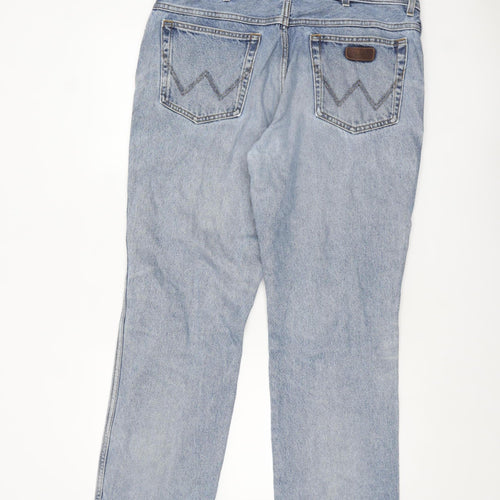 Wrangler Men's Blue Regular Fit Straight Leg Denim Jeans W38 L30