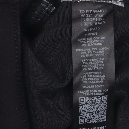 Collusion Mens Black Skinny Jeans W32 L32 Cotton Blend