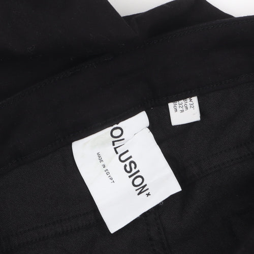Collusion Mens Black Skinny Jeans W32 L32 Cotton Blend