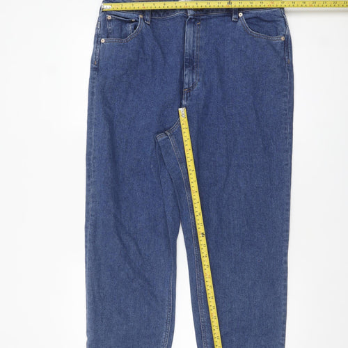 ASOS Women Blue Size 18 Regular Fit Straight Jeans