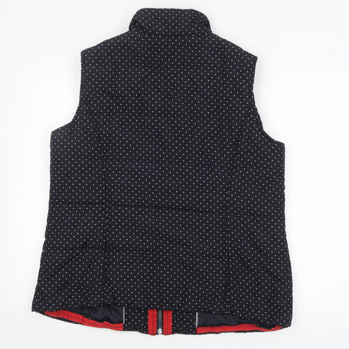 Marks and Spencer Per Una Women Black Polka Dot Puffer Waistcoat Size L