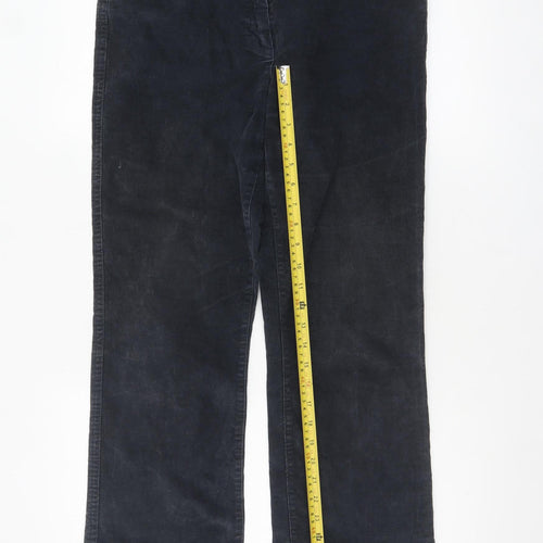 Joules Women Blue Corduroy Chino Trousers Size 12 Regular Fit