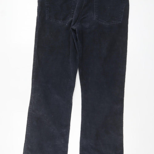 Joules Women Blue Corduroy Chino Trousers Size 12 Regular Fit