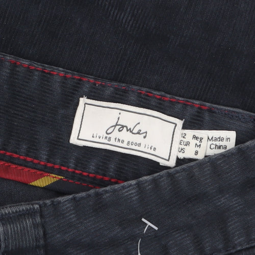Joules Women Blue Corduroy Chino Trousers Size 12 Regular Fit