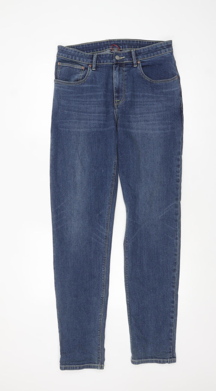 ASOS Men's Blue Slim Straight Denim Jeans 32W 36L Cotton Blend