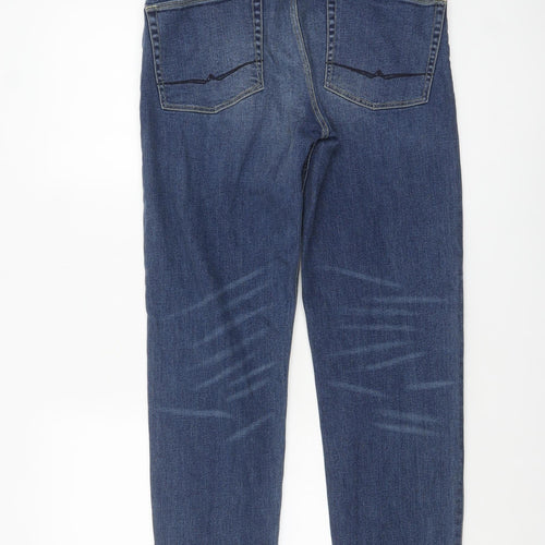 ASOS Men's Blue Slim Straight Denim Jeans 32W 36L Cotton Blend
