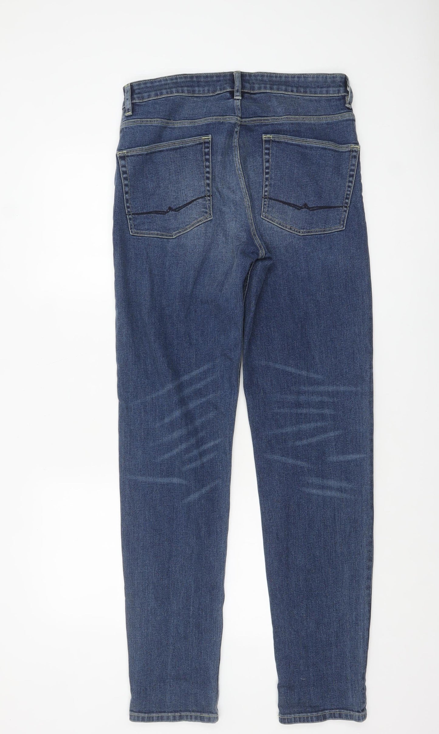 ASOS Men's Blue Slim Straight Denim Jeans 32W 36L Cotton Blend