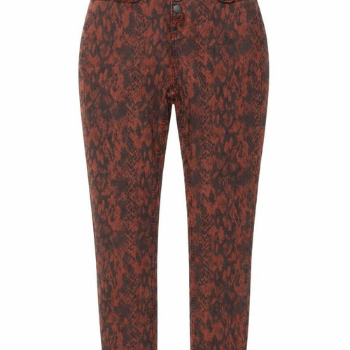 Mint Velvet Womens Brown Animal Print Skinny Trousers Size 8R