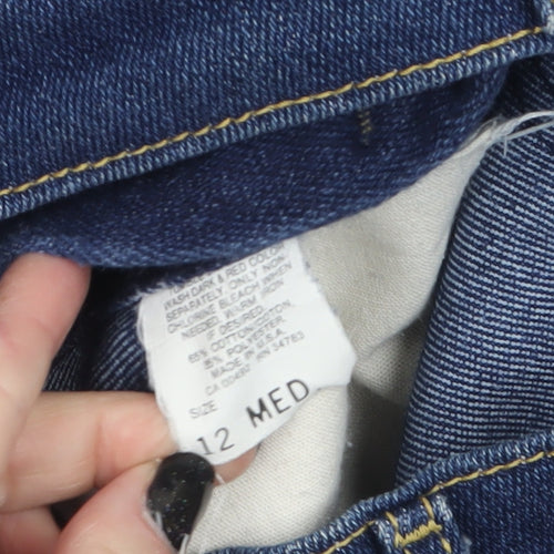 Lee Womens Blue High Rise Straight Leg Denim Jeans Size 12